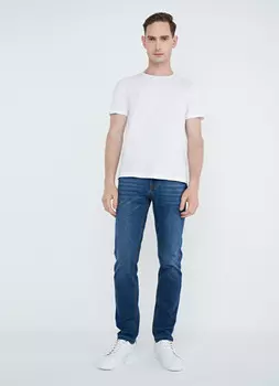 Зауженные джинсы, Синий