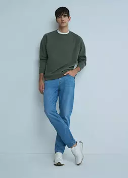 Зауженные джинсы в стиле 90-х, Голубой