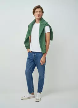 Зауженные джинсы в стиле 90-х, Синий