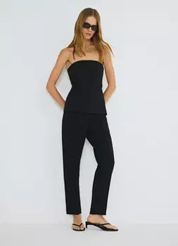 Зауженные книзу брюки, Черный