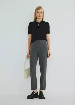 Зауженные книзу брюки, Серый