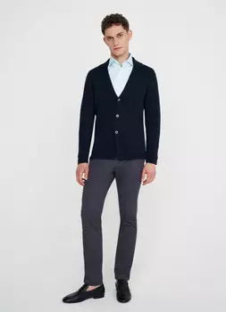 Жакет плотной вязки, Синий