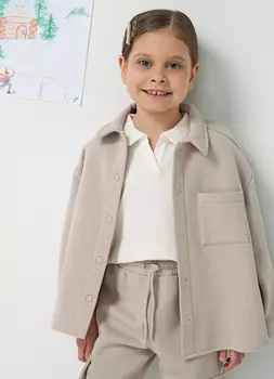 Жакет трикотажный для девочек, Бежевый