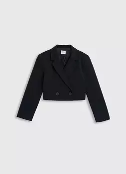 Жакет укороченный для девочек, Черный