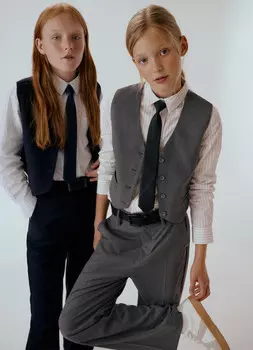 Жилет для девочек, Серый