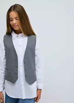 Жилет для девочек, Серый