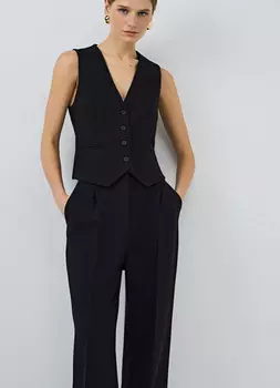 Жилет из поливискозы, Черный