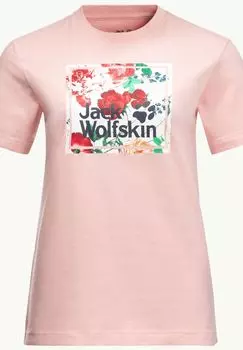 Jack Wolfskin футболка Seasonal Logo New жен. (S, light blush, 2157)