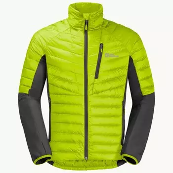 Jack Wolfskin куртка Nebelhorn Down Hybrid муж. (муж., M, lime, 4107)