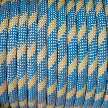 Шнур веревка 11 мм 48 пр статическая цв термоусаженная (голубой/жёлтый)