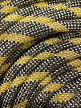 Шнур веревка Скала S 10 мм 48 пр статическая цв термоусаженная (желтый/св.серый)