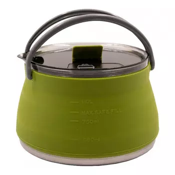 Tramp чайник складной силиконовый 1л (оливковый)
