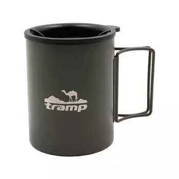 Tramp термокружка со складными ручками и поилкой 300 мл. (300 мл, оливковый)