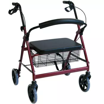 Роллаторы повышенной грузоподъемностью для пожилых людей и инвалидов Мега-Оптим PMR882W (из стали)