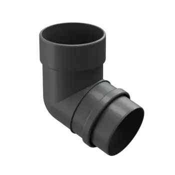 Колено 72° ПВХ Графит 140,5