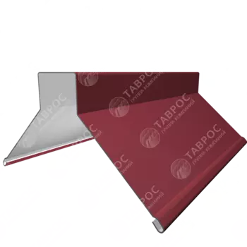 Конёк с планкой Гладкий полиэстер RAL 3005 (Красное вино) 2000x150x50