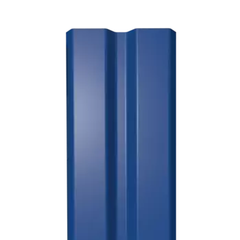 Металлический штакетник Гладкий полиэстер RAL 5005 (Синий) 2500*87*0,45 двухсторонний Прямой