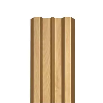 Металлический штакетник Рисунки (Принтек) Светлое дерево 1800*100*0,45 односторонний Прямой