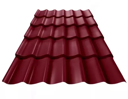Металлочерепица Classic Гладкий полиэстер RAL 3005 1200*1180*0,55