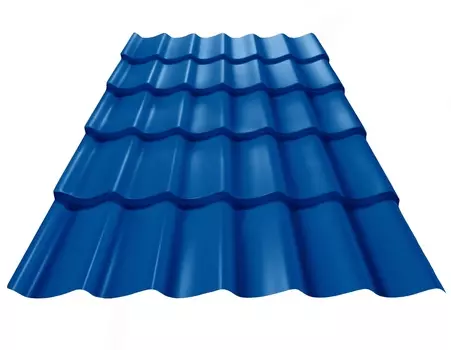 Металлочерепица Classic Гладкий полиэстер RAL 5005 3650*1180*0,55