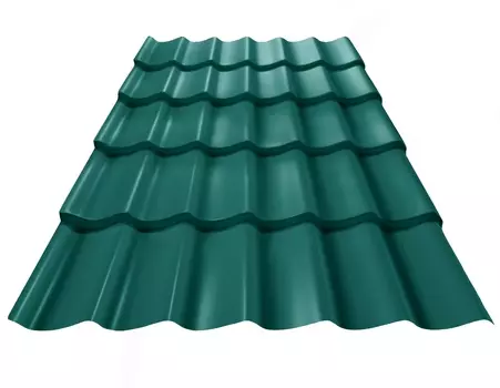 Металлочерепица Classic Гладкий полиэстер RAL 6005 850*1180*0,55