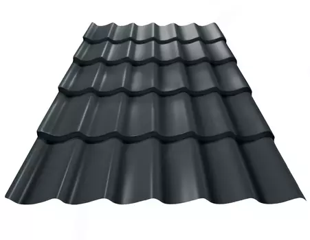 Металлочерепица Classic Гладкий полиэстер RAL 7024 1200*1180*0,55