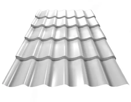 Металлочерепица Classic Гладкий полиэстер RAL 9003 850*1180*0,55