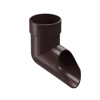 Наконечник (отвод трубы) ПВХ Шоколад 140,5
