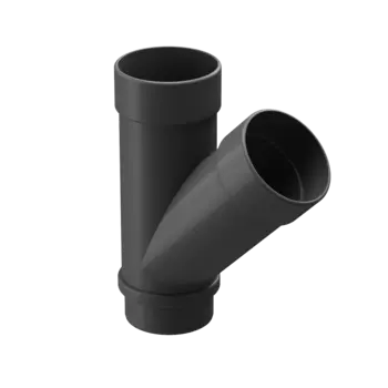 Тройник 45° ПВХ Графит 140,5