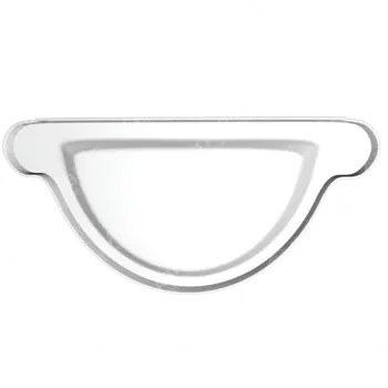 Заглушка желоба Гладкий полиэстер RAL 9003 92