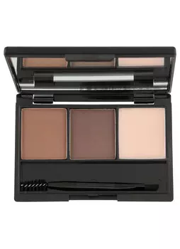 Набор для фиксации и окрашивания бровей Теплый коричневый, прозрачный воск NINELLE