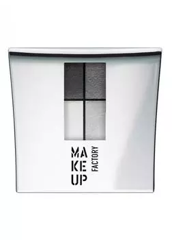 Тени для век черный/серый/белый/серебрянный песок MAKE UP FACTORY