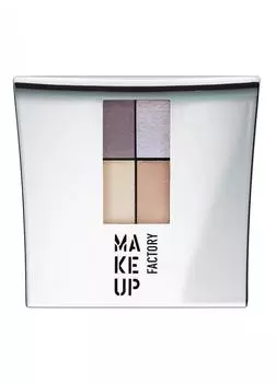 Тени для век серый пурпур/серый/светло-беж/молочный MAKE UP FACTORY