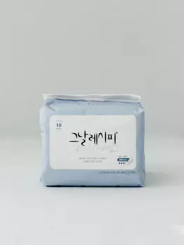 Гигиенические прокладки из натурального хлопка [Большие] 10 шт D.RECIPE Real Cotton Cover Sanitary Pads [Large] 10P
