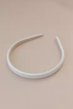 HAIRMATES Обруч сатиновый, Светлая слоновая кость