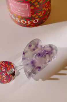 Краб для волос - Лиловое сердце Assoro