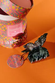 Краб для волос - Нефритовая бабочка Assoro