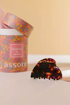 Краб для волос - Орхидея сердце Assoro