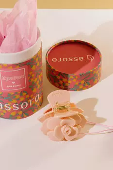 Краб для волос - Пудровая роза Assoro