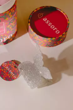 Краб для волос - Серебряная бабочка Assoro