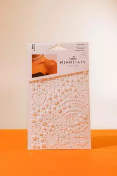 Кристаллы на клейком слое MIAMITATS Pearl in White
