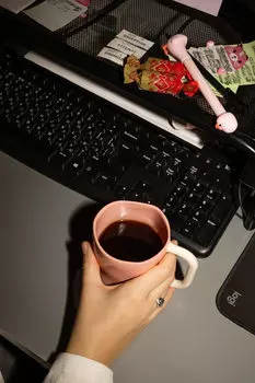 Кружка Pop розово-белая