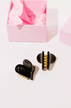 Набор крабов для волос 2 шт - Мини Черные леденцы Assoro