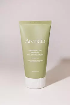 Очищающая пенка с кислотами Arencia Green Tea + LHA Deep Pore Rice Cake Cleanser 150ml