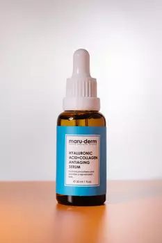 Омолаживающая сыворотка для ухода за кожей Maruderm Hyaluronic Acid + Collagen Anti-Aging Serum 30ml