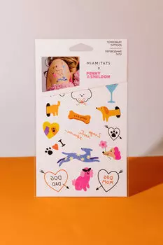 Переводные тату в упаковке MIAMITATS Penny&Sheldon X MIAMITATS