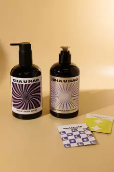 Подарочный набор для тела гель для душа+крем для тела CHA U KAO "MANTRA" 330 мл+330 мл