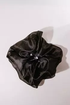 Резинка для волос из органзы Black Air In The Hair 11 cм