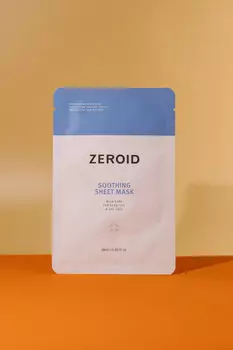 Тканевая маска для сухой и чувствительной кожи лица ZEROID Soothing Sheet Mask 28 ml