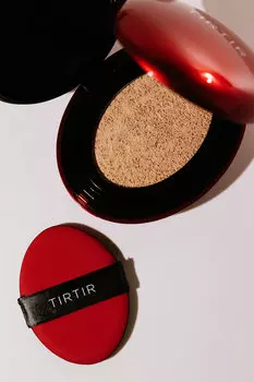 Тональный кушон с полуматовым финишем TIRTIR Mask Fit Red Cushion [21C Cool Ivory] 18g